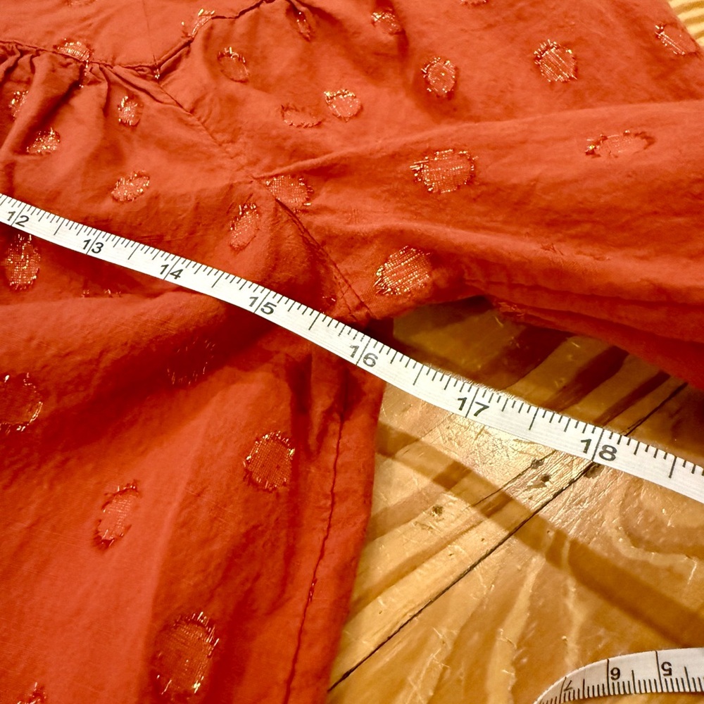 LC Lauren Conrad Orange Blouse sz XS - Picture 4 of 7